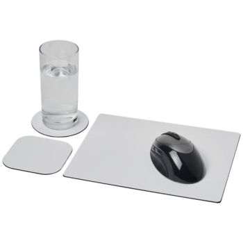 Combo promocional alfombrilla ratón y posavasos Brite-Mat