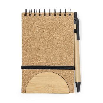 Libreta promocional anillas corcho y bambú Marinix