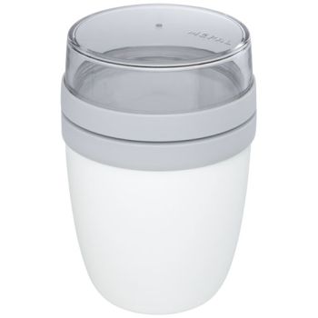 Fiambrera publicitaria dos compartimentos 700 ml Ellipse Blanco