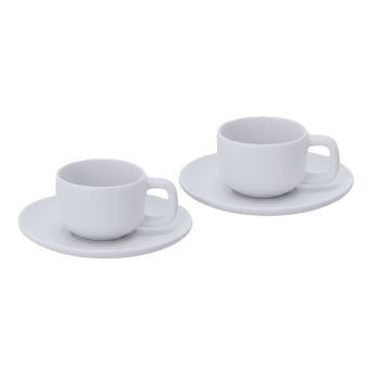 Set de tazas de cerámica con platos Freyat