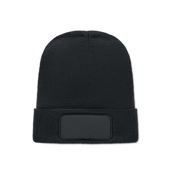 Gorro de punto personalizable rPET Capnit Negro
