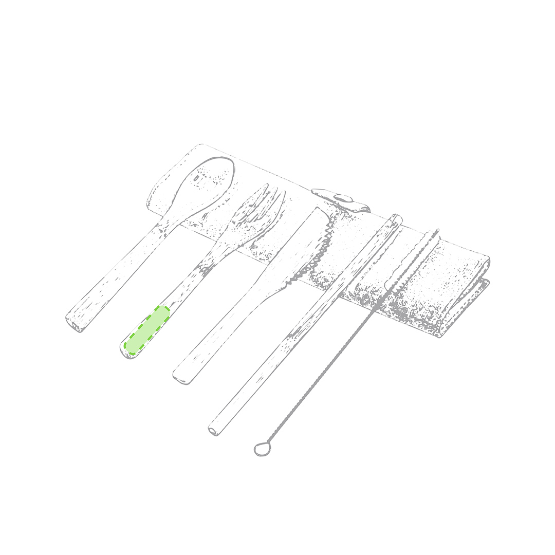 En el mango del tenedor